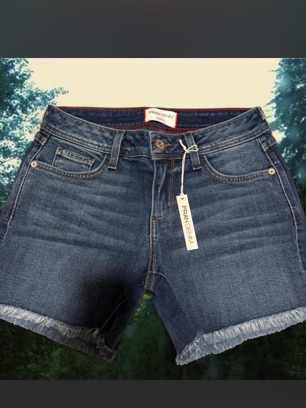 NWT Fran Denim "Melissa" Athletic Fit Shorts Size 26